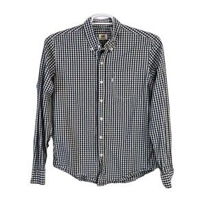Levi's Men's Medium Black & White Check‎ Long Sleeve Button Down Shirt